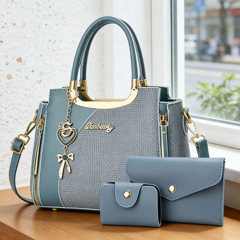 Women Bags Gift - エレガントなレディースハンドバッグセット、マルチカラーメッセンジャーバッグ、カジュアルなPU素材、オールシーズン対応、母の日ギフトに最適
