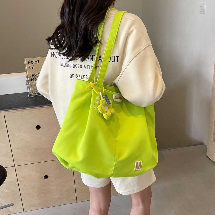 Shopper Tote Canvas - 女性用大容量モノクロショルダーバッグ,シンプルなキャンバストートバッグ,カワイイファッション,女の子への素敵なカジュアルギフト,韓国版