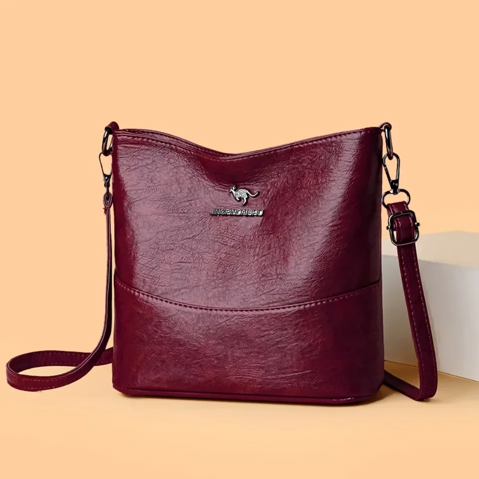 Women'S Kangaroo Bags - ソフト Pu レザークロスボディバッグ女性のための高級ハンドバッグ女性のバッグデザイナー女性カジュアルハンドショルダーサック A メイン