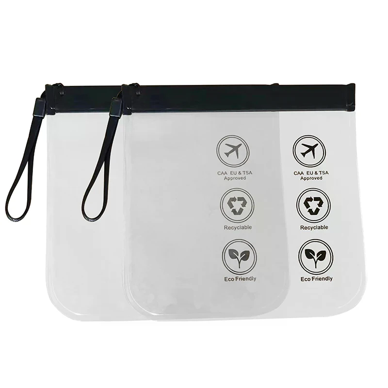 Women Bags For Airport - 荷物用透明トラベルバッグ、漏れ防止、飛行機用、女性用防水メイクアップバッグ、再利用可能な空港セキュリティ対応トイレタリーバッグ