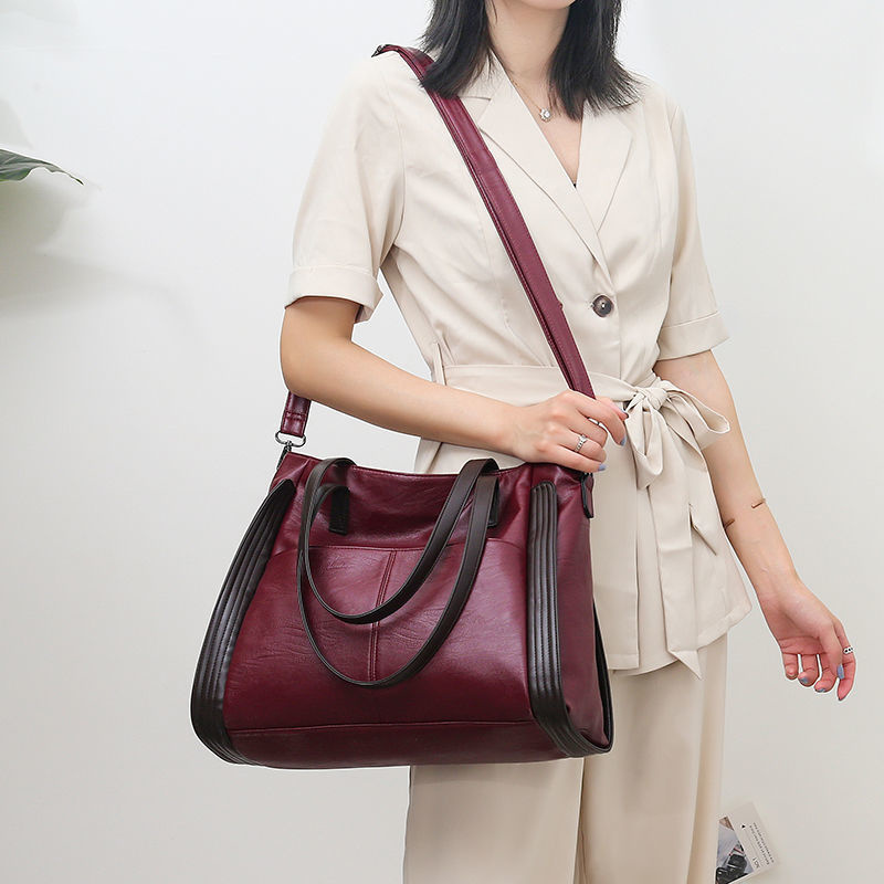Women Bags For Airport - 新しい大きな黒のショルダーバッグ レディース ラージ ホーボーショッパーバッグ 高品質ソフトレザー クロスボディハンドバッグ