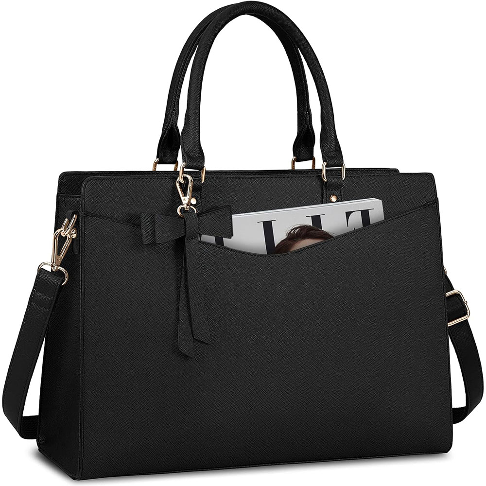 Women Hand Bags For Office - 女性用ラップトップバッグ 15.6インチ PUレザー ラップトップトートバッグ 仕事用 ビジネス