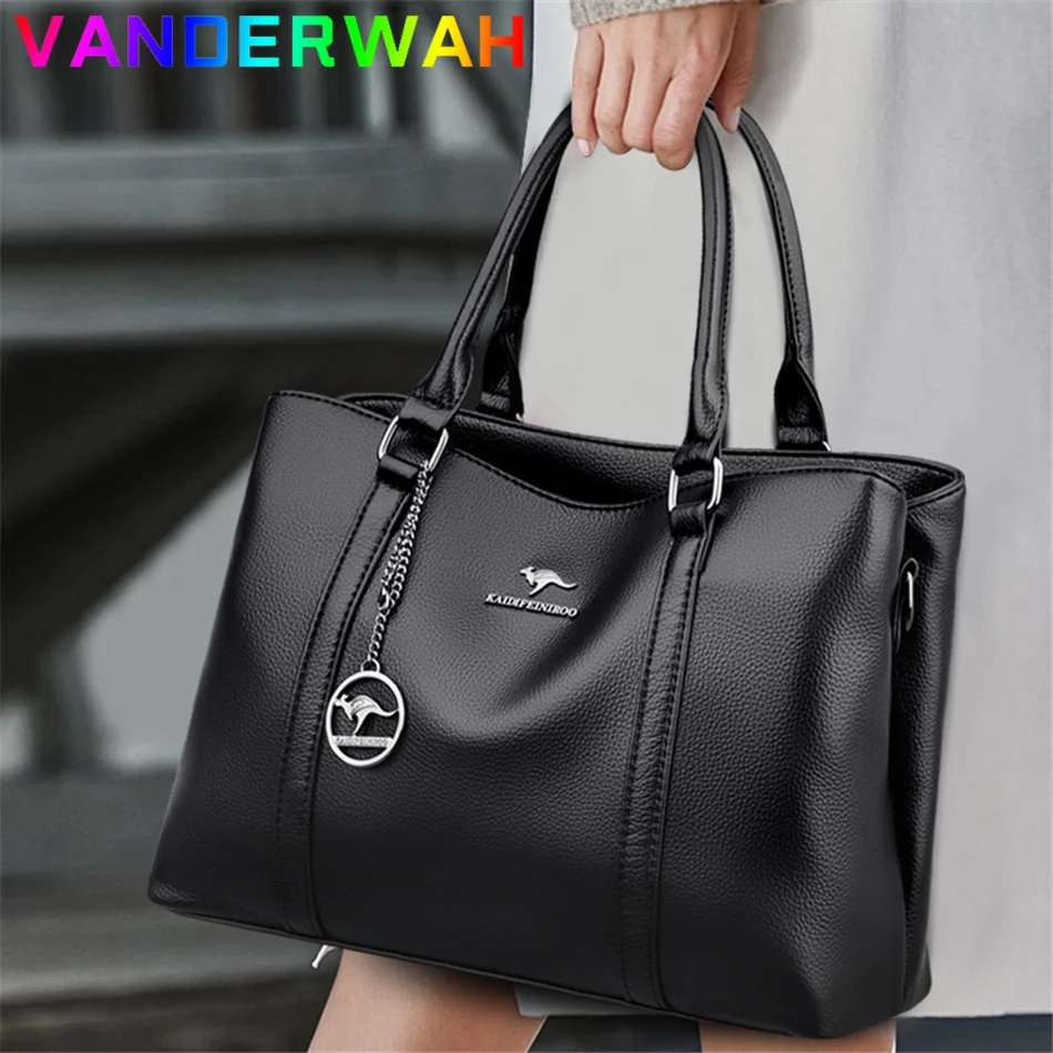 Women'S Kangaroo Bags - 女性のための柔らかい革のハンドバッグ,良質,ショルダーバッグ,大容量,カジュアル,メインバッグ