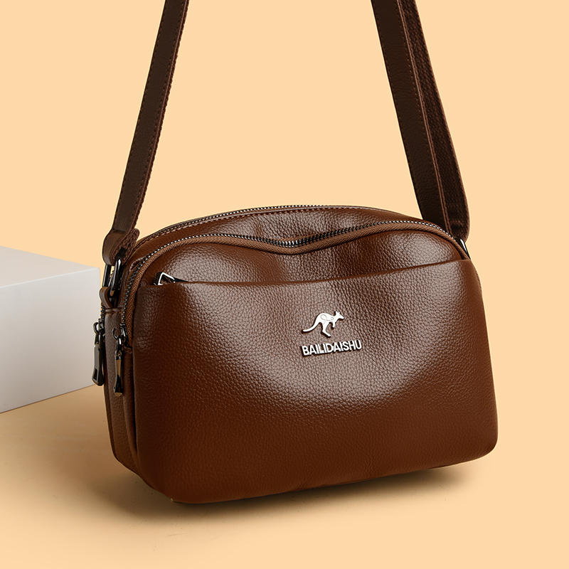 Women'S Kangaroo Bags - カンガルー本革風PUレザーショルダーバッグ レディース 大容量 おしゃれ 新作 スタイリッシュなピローバッグ
