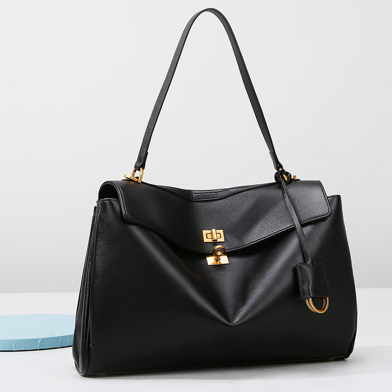 Women Hand Bags For Office - 女性用ブラウン本革ショルダーバッグ,つや消しスエードトートバッグ,ゴールドバックル,高級ブランド,ファッション