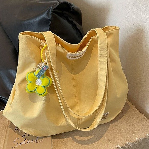 女性用大容量モノクロショルダーバッグ,シンプルなキャンバスト - Shopper Tote Canvas のレビューと価格