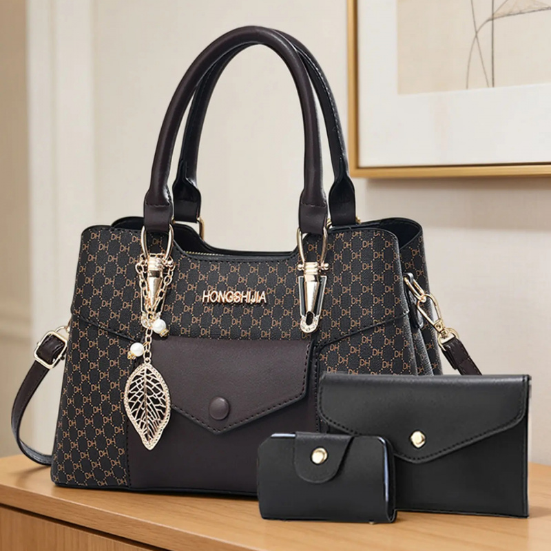 高級感のある質感の大型通勤用トートバッグ、カラーブロックデザ - Women Bags Luxury のレビューと価格