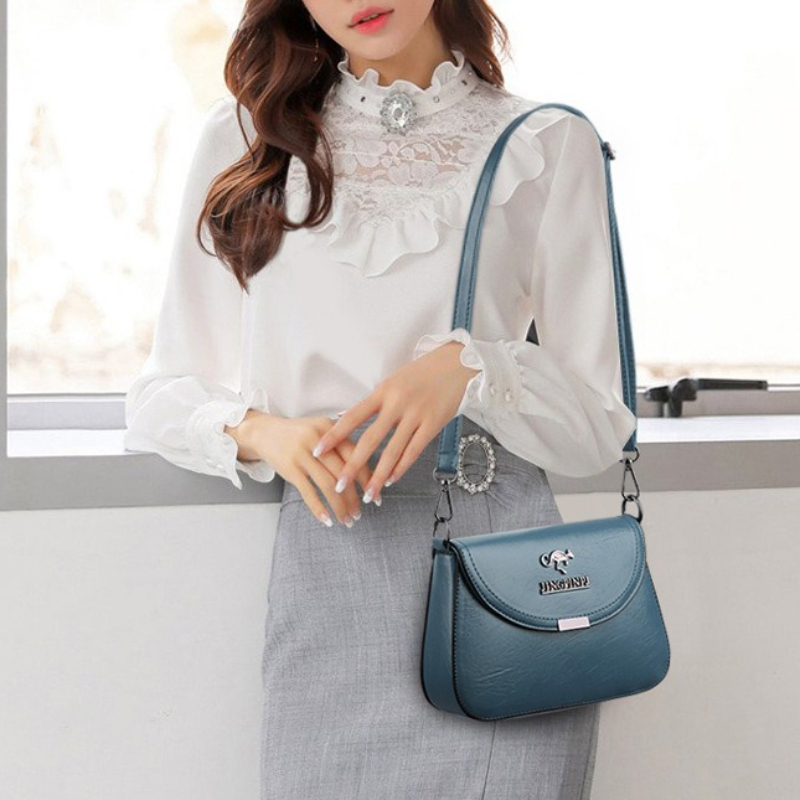 ソフトフェイクレザークロスボディバッグ、メタルカンガルーロゴ - Women'S Kangaroo Bags のレビューと価格