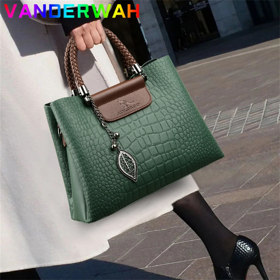 女性用本革3層クロコダイルバッグ,スタイリッシュで高級なレデ - Women'S Kangaroo Bags のレビューと価格