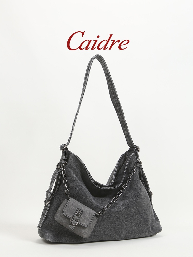 Caidre 大容量キャンバストートバッグ女性のレトロデニム - Shopper Tote Canvas のレビューと価格