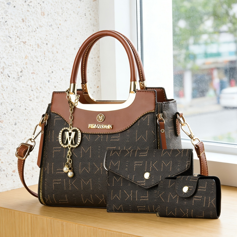 3点セットの高級感のあるプリントレターバッグ、プレミアムでお - Women Bags Luxury のレビューと価格
