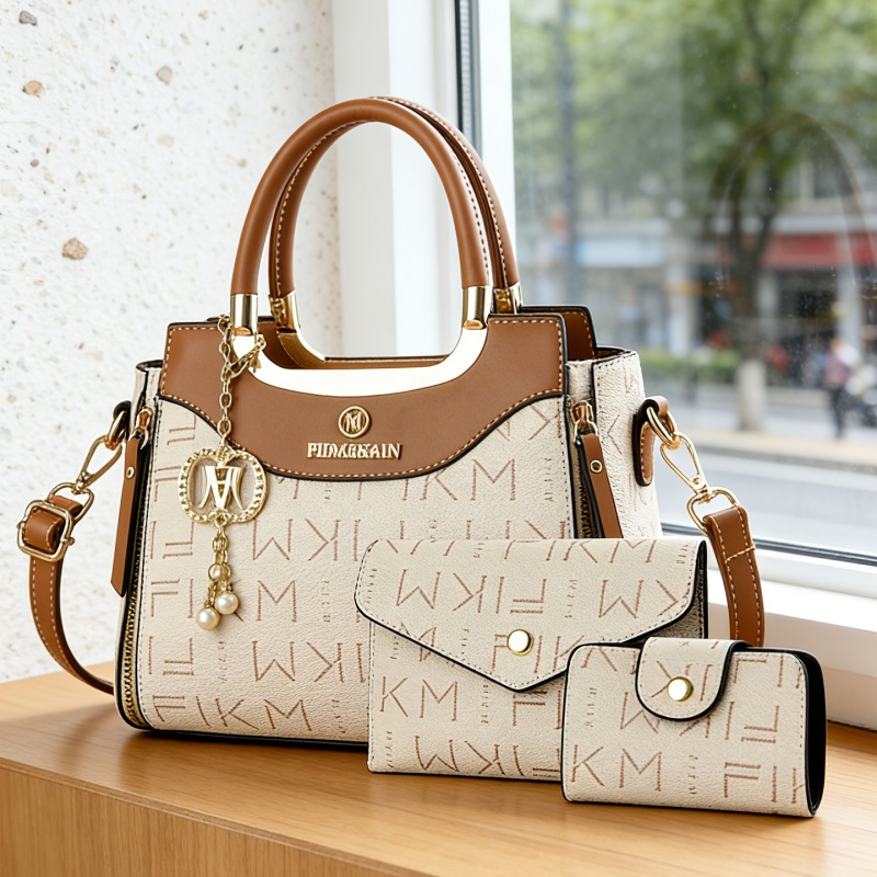 3点セットの高級感のあるプリントレターバッグ、プレミアムでお - Women Bags Luxury のレビューと価格