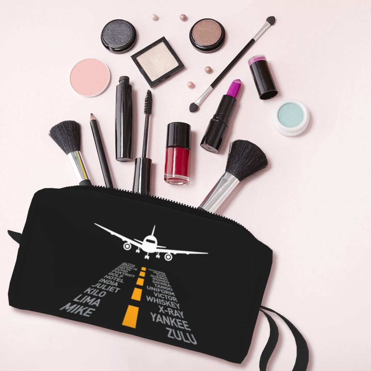 飛行機パイロットギフト空港滑走路発音アルファベット飛行機化粧 - Women Bags For Airport のレビューと価格