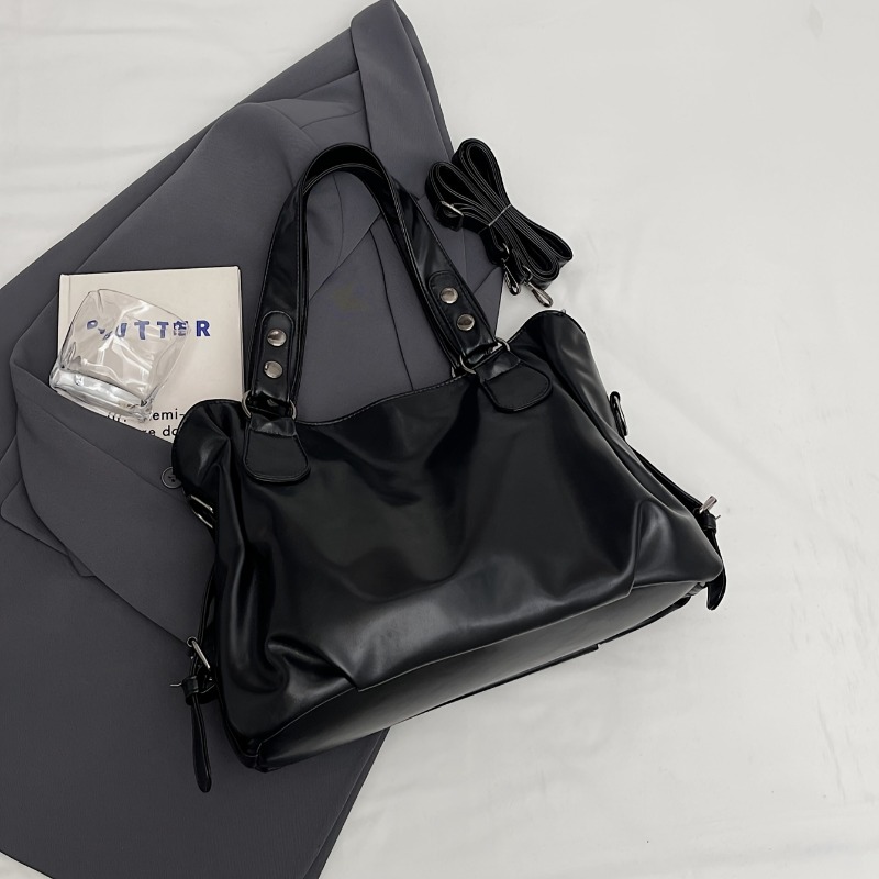 大容量のヴィンテージレザーハンドバッグ、ジッパー開閉、クロス - Women Bags For Airport のレビューと価格