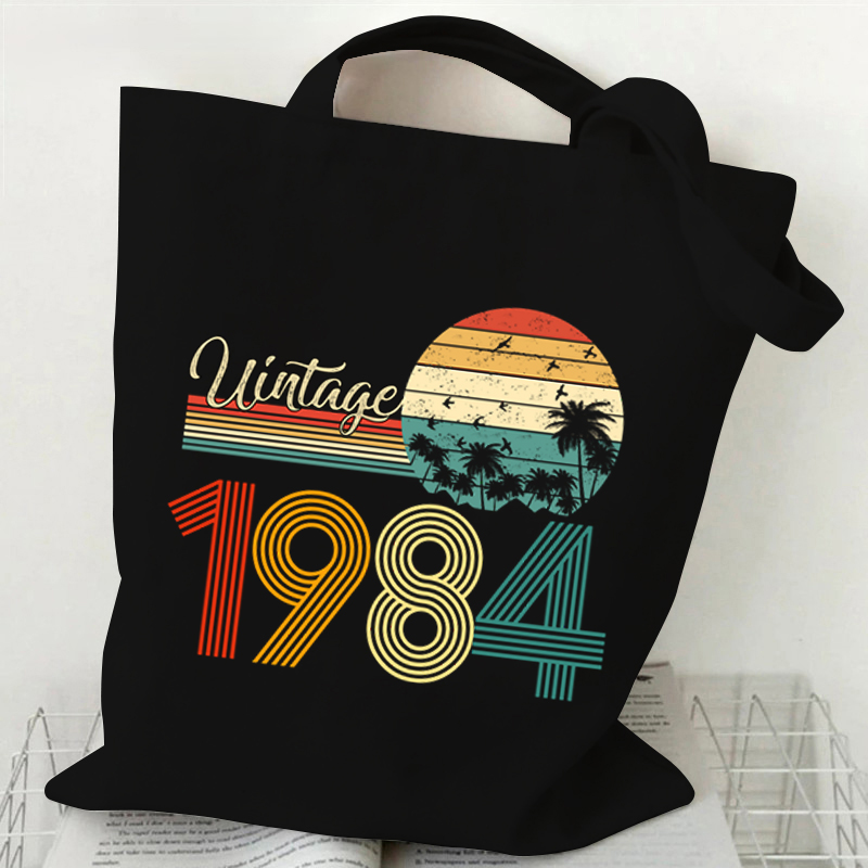 ヴィンテージキャンバスショルダーバッグ,再利用可能,折りたた - Shopper Tote Canvas のレビューと価格