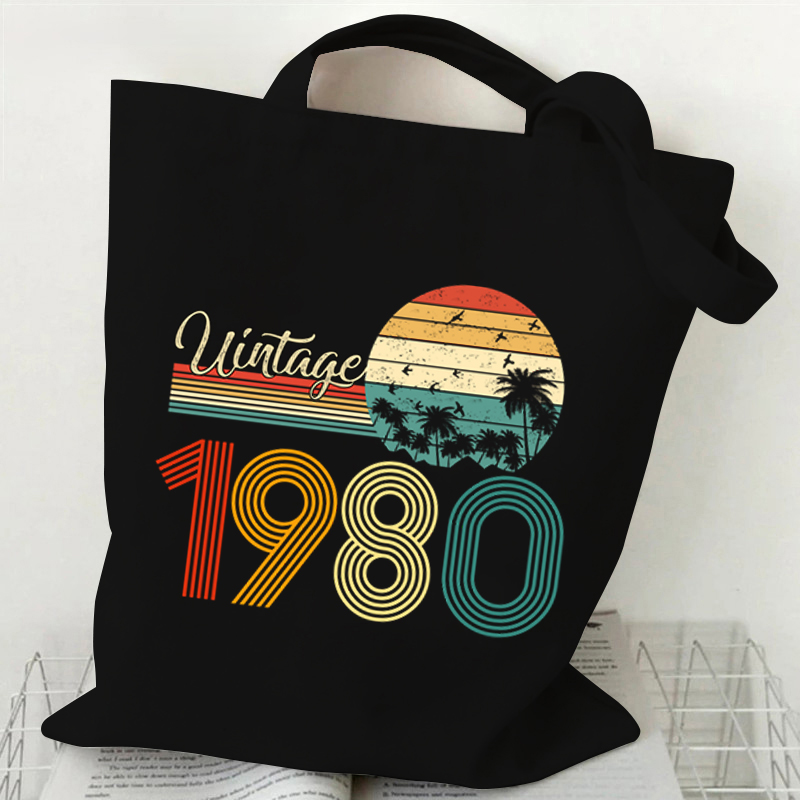 ヴィンテージキャンバスショルダーバッグ,再利用可能,折りたた - Shopper Tote Canvas のレビューと価格