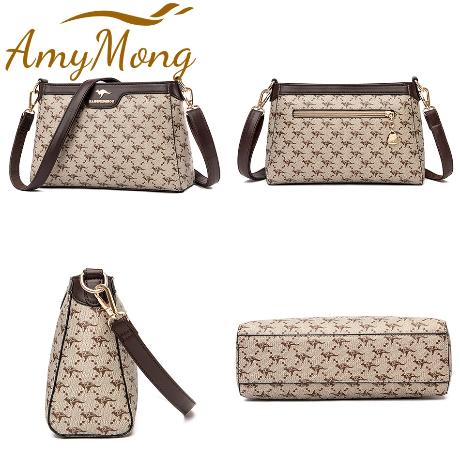 女性のためのファッショナブルなプリントの革製ハンドバッグ,デ - Women'S Kangaroo Bags のレビューと価格