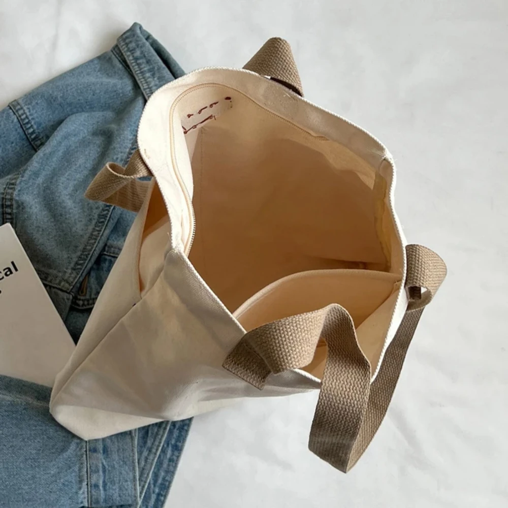 1Pc レディーストートバッグキャンバス縫製糸大容量高級感ハ - Shopper Tote Canvas のレビューと価格