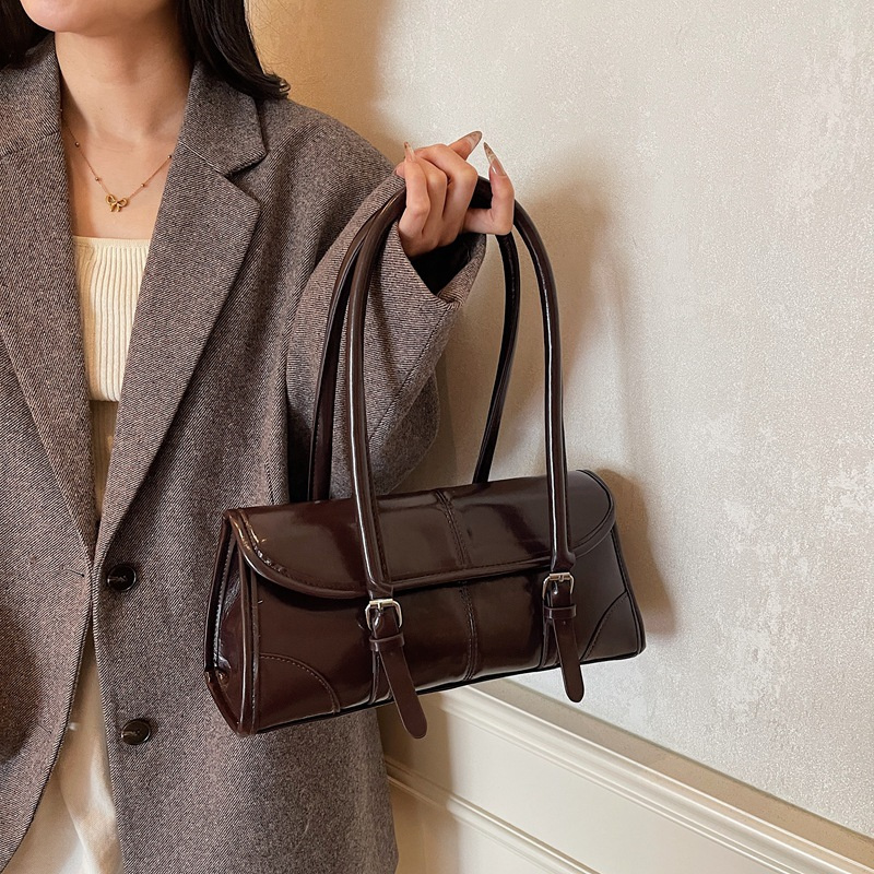 高品質バーガンディPUレザー脇の下バッグエレガントな女性の磁 - Women Bags For Airport のレビューと価格