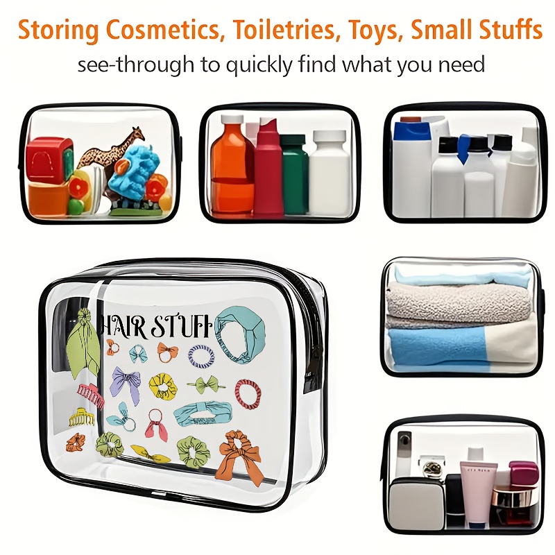 1pc クリアメイクアップバッグ透明トラベルトイレタリーポー - Women Bags For Airport のレビューと価格