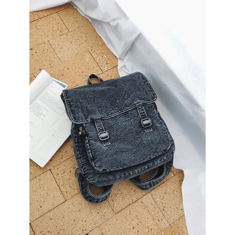 ヴィンテージデニムバックパック レディース カジュアル フラ - Women Bags Jeans のレビューと価格