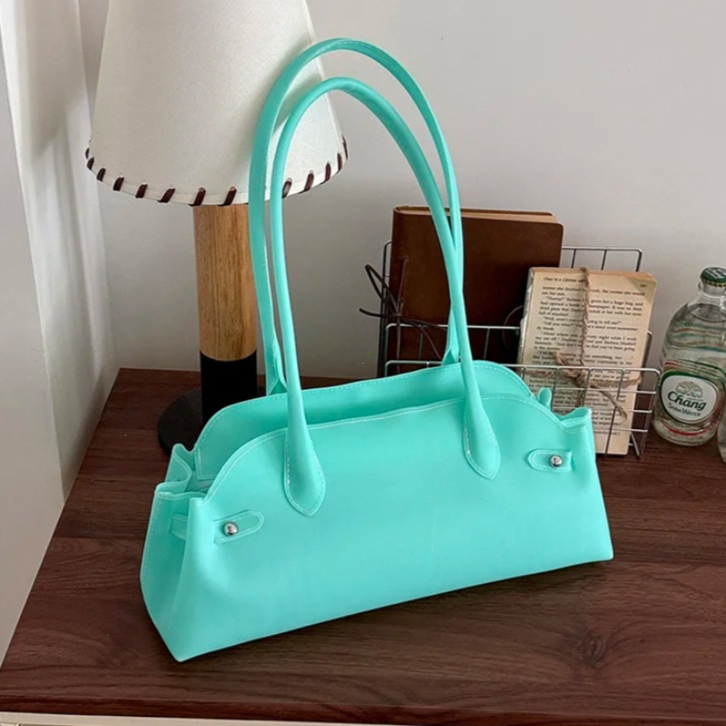 女性の PVC ソリッドカラーショートハンドルハンドバッグ女 - Women Hand Bags For Office のレビューと価格