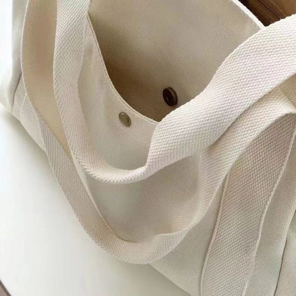 大容量キャンバストートバッグ通勤通学キャリーバッグカレッジス - Shopper Tote Canvas のレビューと価格