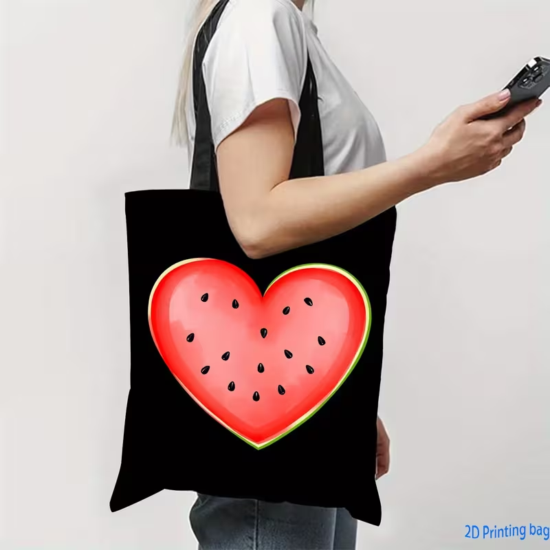 ヒョウ柄ハートラブレターキャンバストートバッグトレンディな再 - Shopper Tote Canvas のレビューと価格