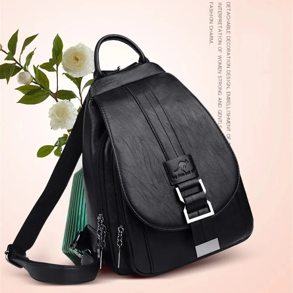女性用多機能レザーバックパック,10代の女の子用ヴィンテージ - Women'S Kangaroo Bags のレビューと価格