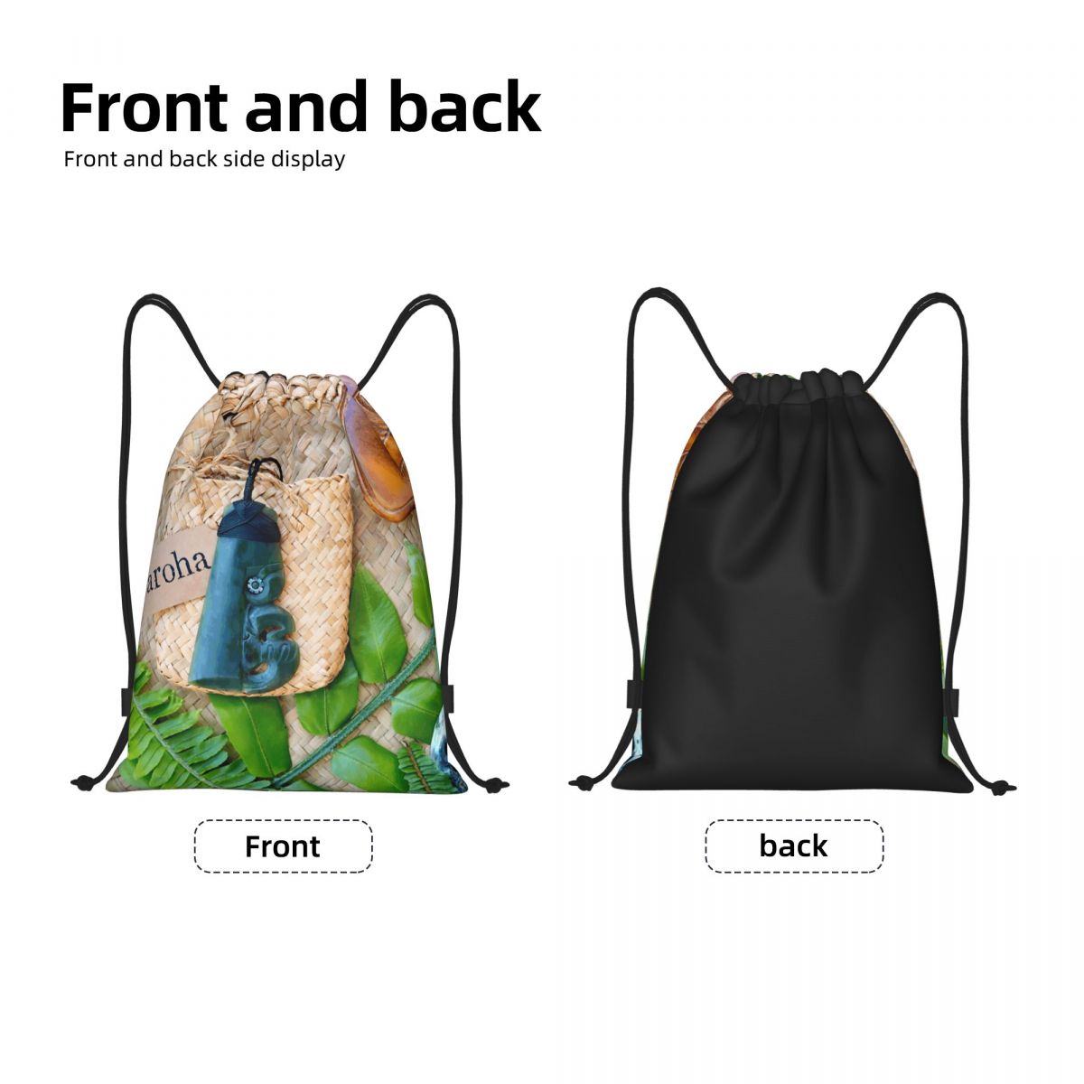 ニュージーランドマオリ族テーマ巾着バッグ女性男性ポータブルジ - Women Bags Nz のレビューと価格