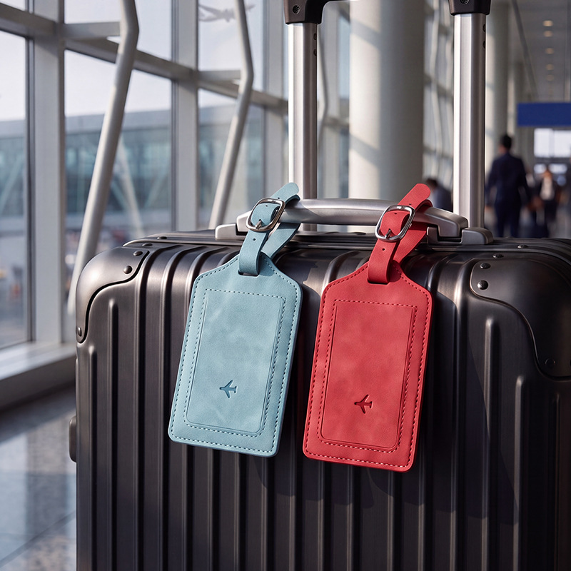 1個入りPUレザー製ラゲージタグ、男女兼用旅行アクセサリー、 - Women Bags Name のレビューと価格