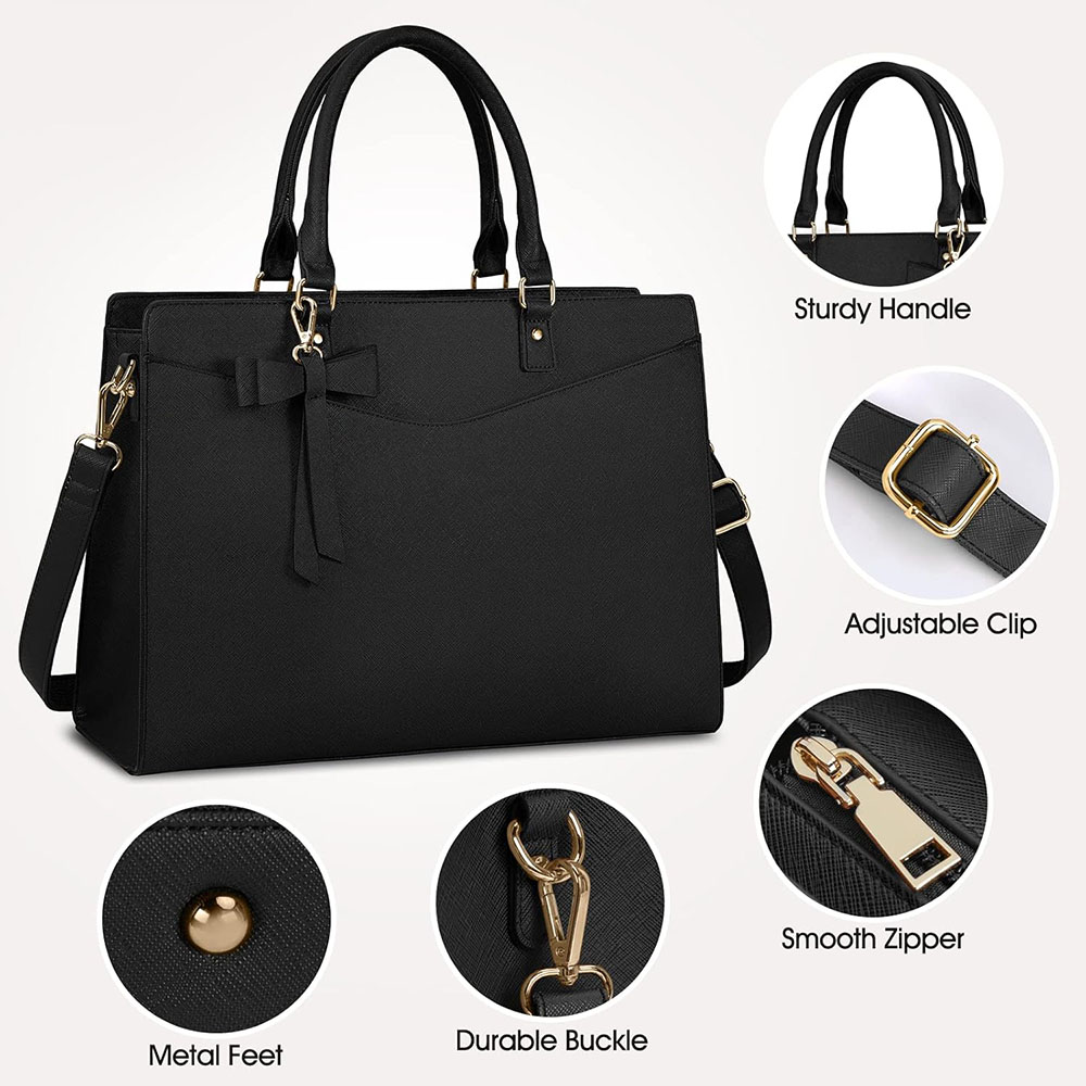 女性用ラップトップバッグ 15.6インチ PUレザー ラップ - Women Hand Bags For Office のレビューと価格