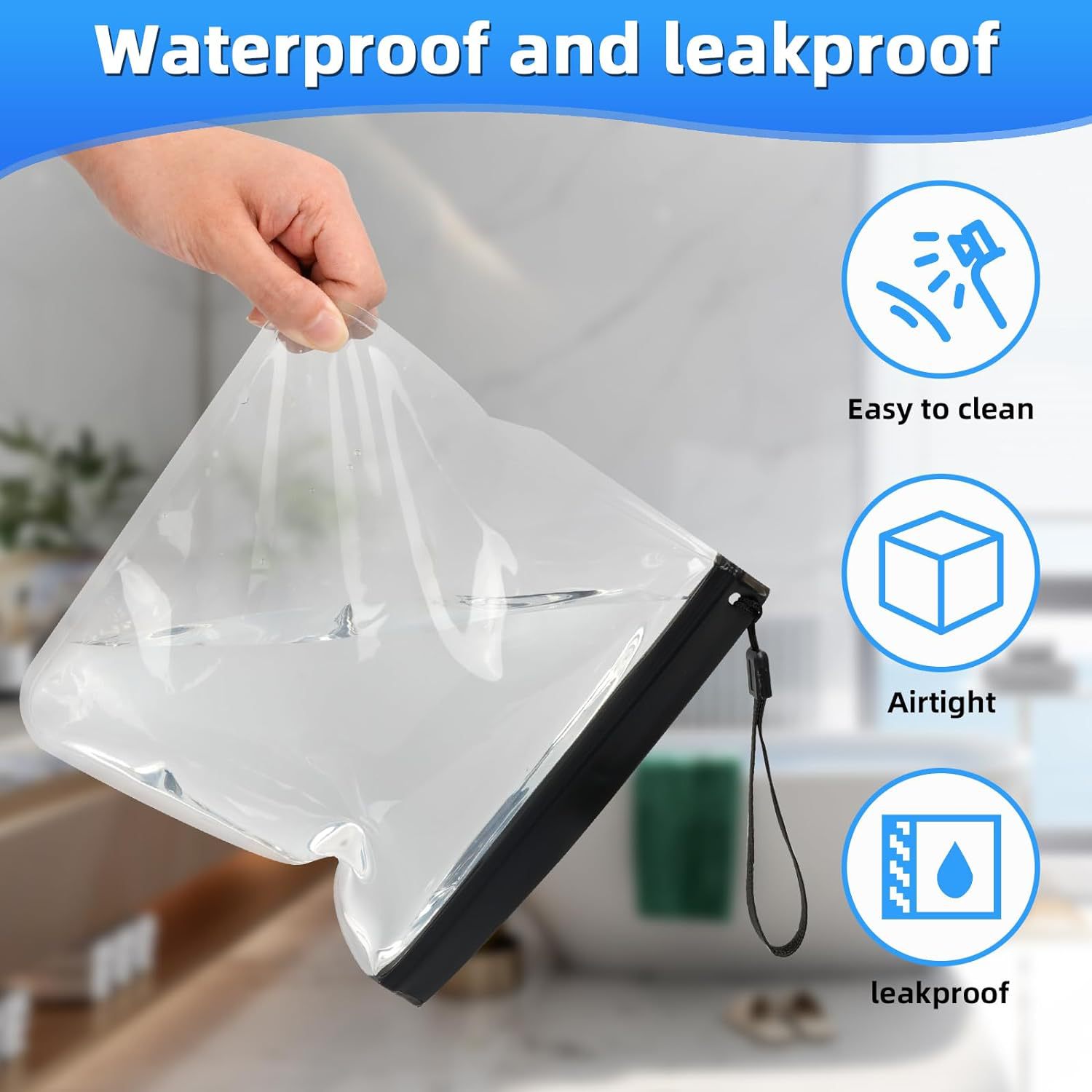 2 個の荷物透明旅行用漏れ防止フライトメイクアップ防水女性用 - Women Bags For Airport のレビューと価格