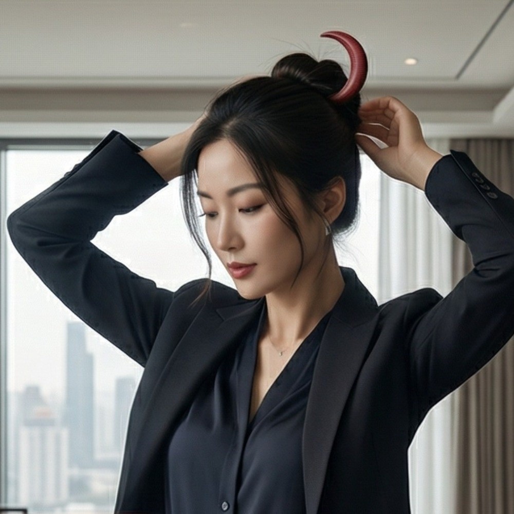 エレガントな三日月ヘアフォーク手彫り漢服木製半月ヘアピンソリ - Half Moon Crescent のレビューと価格