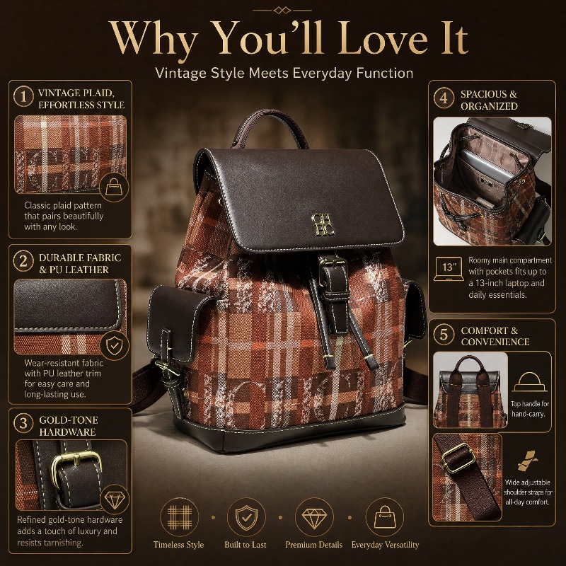 CHHC ファッションカラーブロックバックパックデート多用途 - Women Bags Luxury のレビューと価格