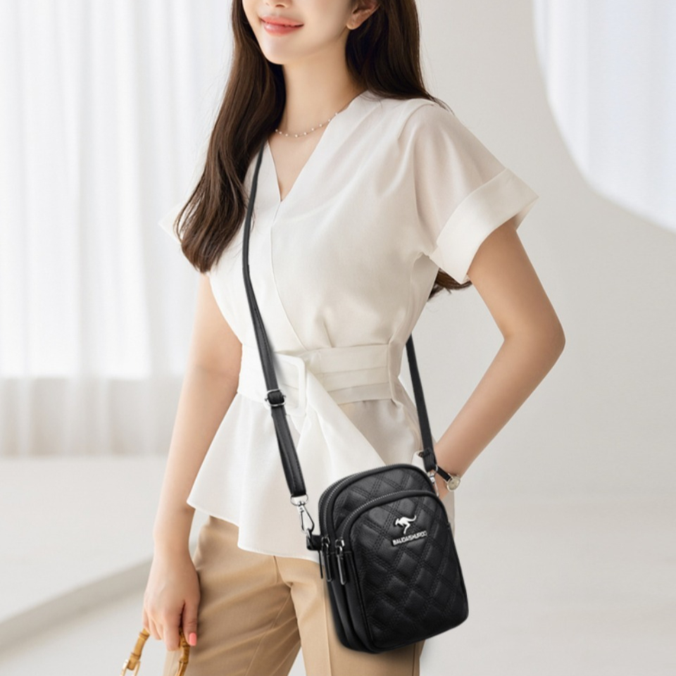高級レザーショルダークロスボディフォンコインウォレットバッグ - Women'S Kangaroo Bags のレビューと価格