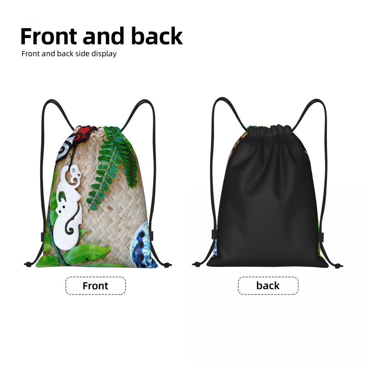 ニュージーランドマオリ族テーマ巾着バッグ女性男性折りたたみス - Women Bags Nz のレビューと価格