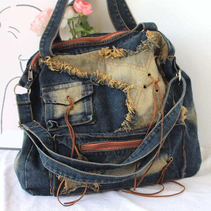 Y2k ワーステランド ストレイ レトロ デニム 学生ショル - Women Bags Jeans のレビューと価格