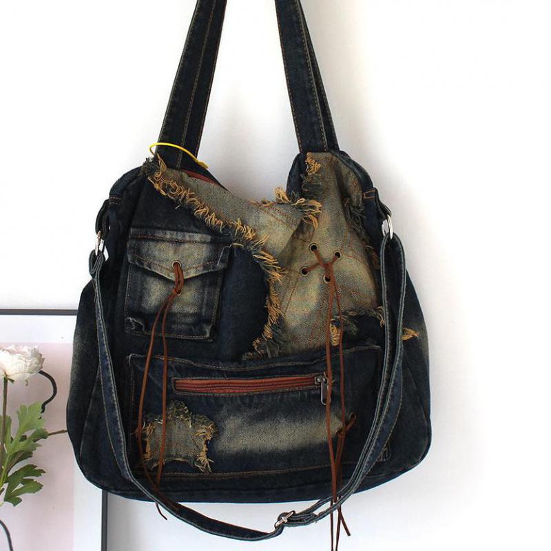 Y2k ワーステランド ストレイ レトロ デニム 学生ショル - Women Bags Jeans のレビューと価格