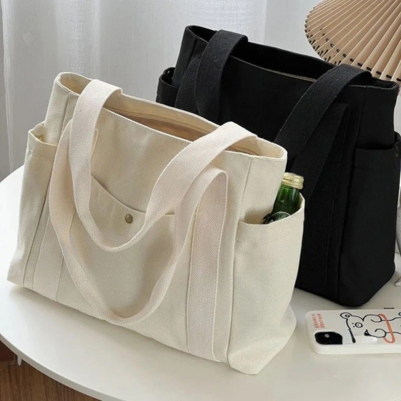 大容量キャンバストートバッグ 通勤用 キャリーバッグ カレッ - Shopper Tote Canvas のレビューと価格