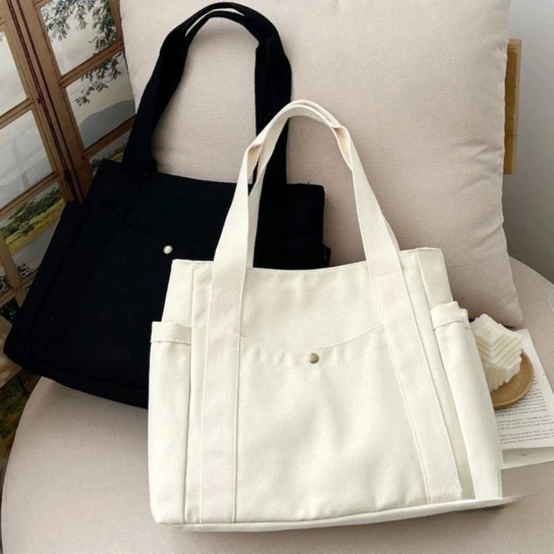 大容量キャンバストートバッグ 通勤用 キャリーバッグ カレッ - Shopper Tote Canvas のレビューと価格