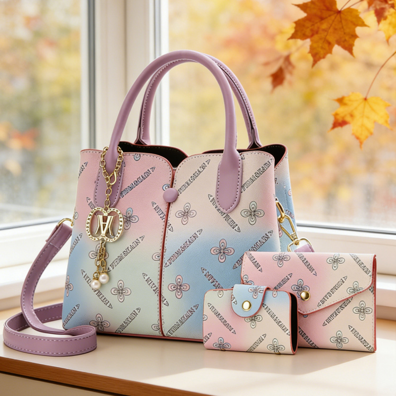 グラデーションカラー レディース3点セットバッグ、女性用ショ - Women Bags Gift のレビューと価格